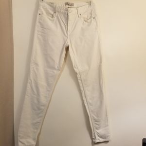 Calvin Klein Cream velvet Skinny leggings pants